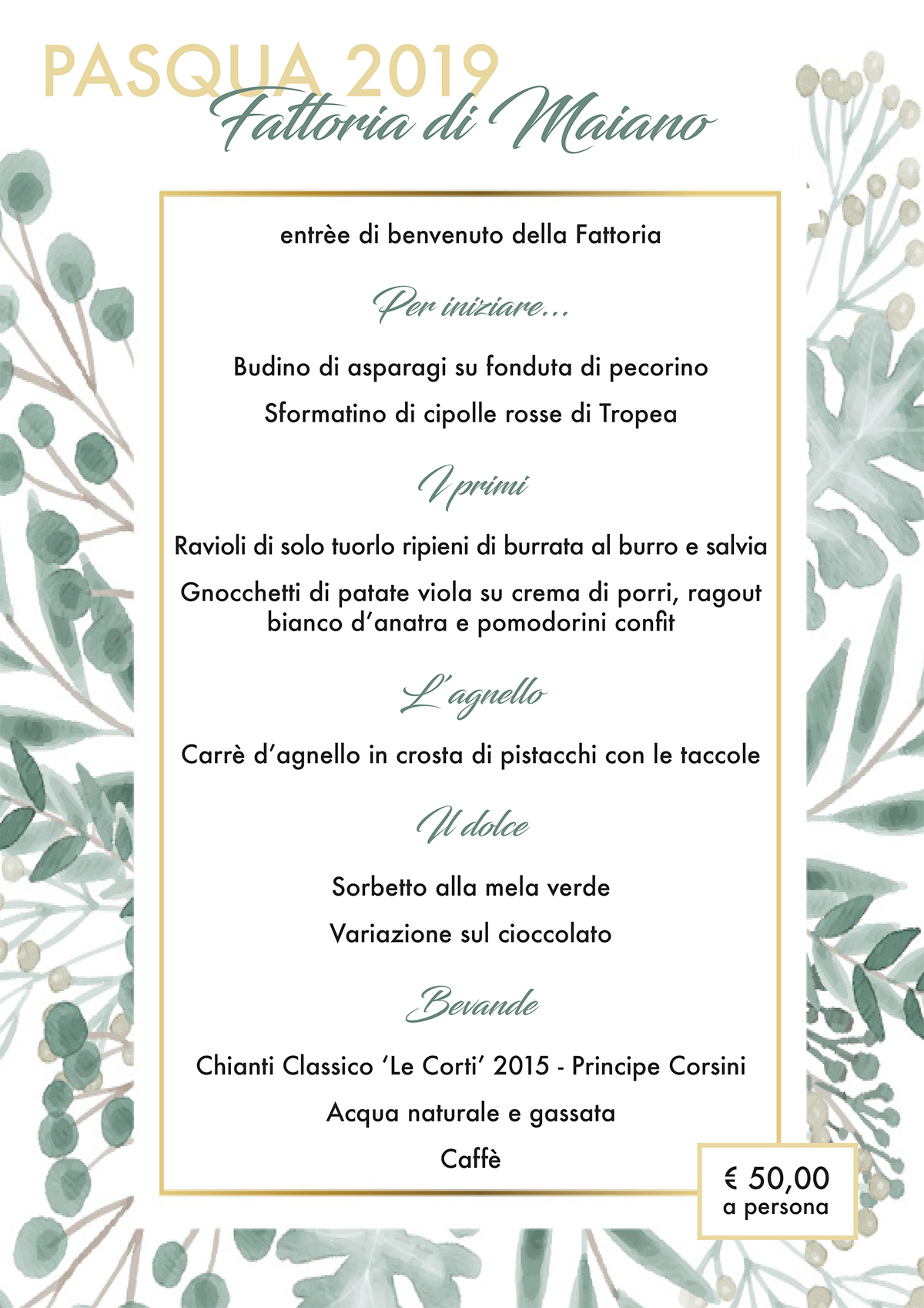 Pranzo di Pasqua 2019 in Fattoria 1 articolo pranzo pasqua 2019 menu