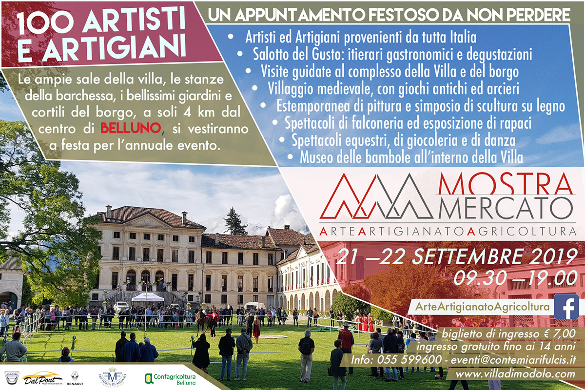 Artisti e artigiani a Villa di Modolo: Mostra Mercato 2019 1 Mostra Mercato Villa Modolo dettagli