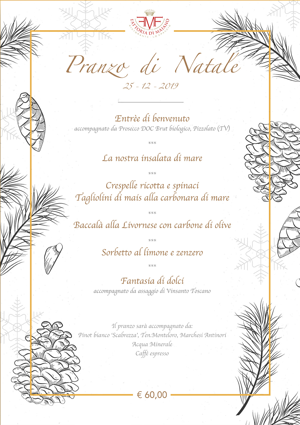 Natale 2019: Pranzo in Fattoria 1 fattoria di maiano menu pranzo di natale 2019